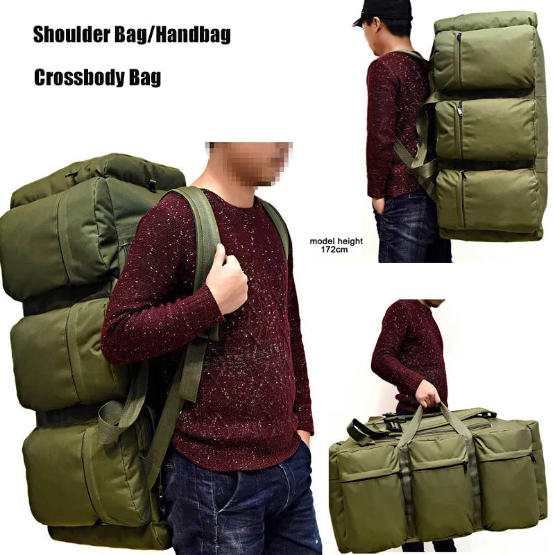 90L Large Capacity Outdoor Military Travel Hiking Camouflage Bag for Men