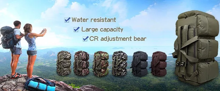 90L Large Capacity Outdoor Military Travel Hiking Camouflage Bag for Men