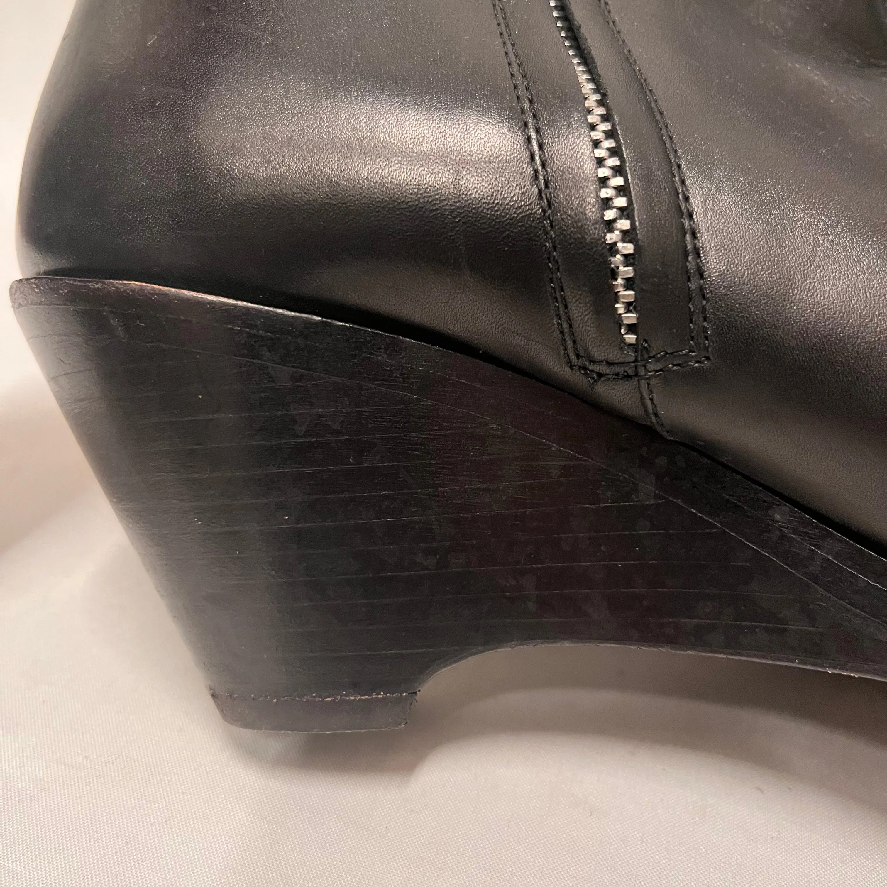 Acne Studios/Boots/EU 38/Leather/BLK/Carrie Wedge Boot