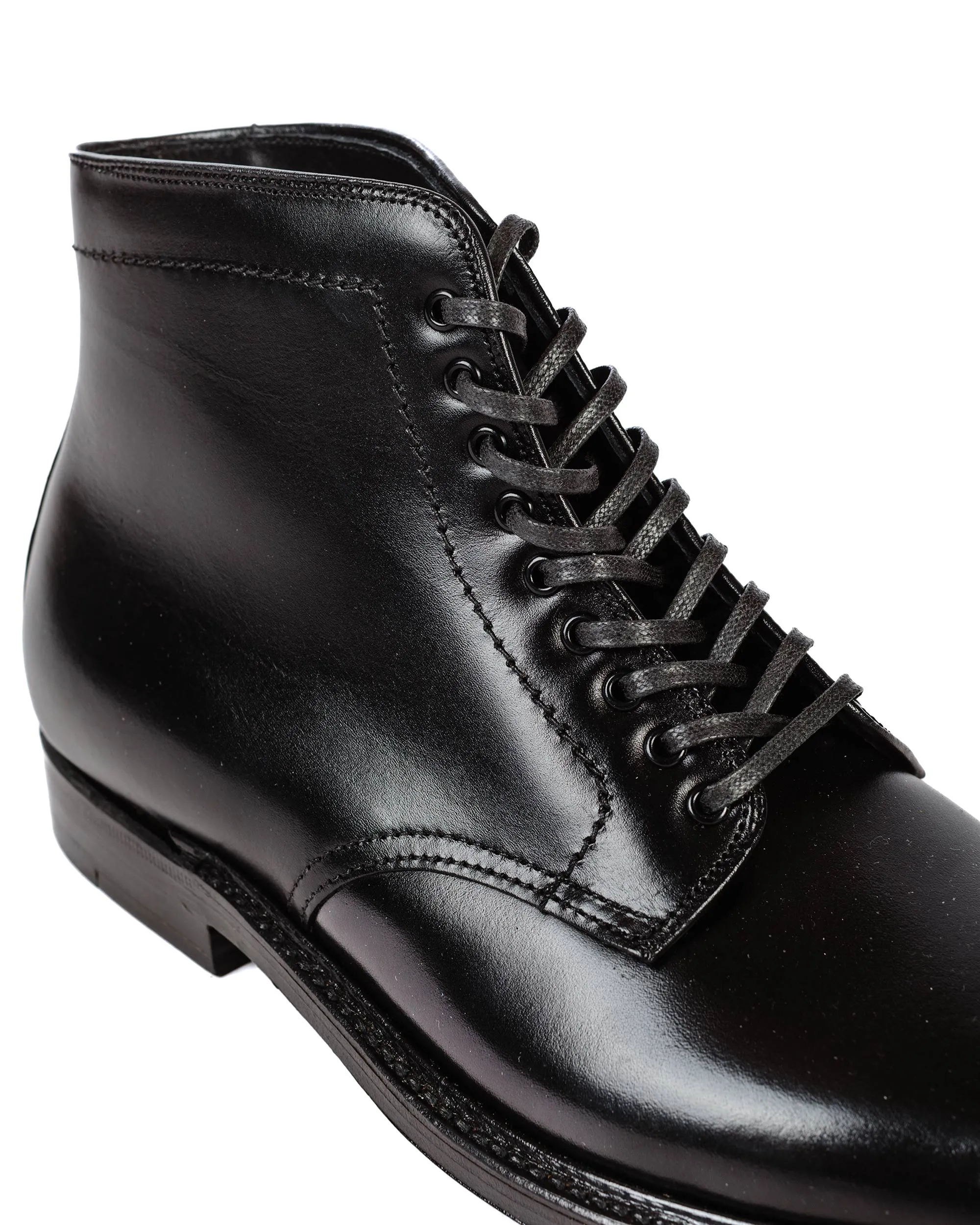 Alden Plain Toe Boot Black Calfskin G2803