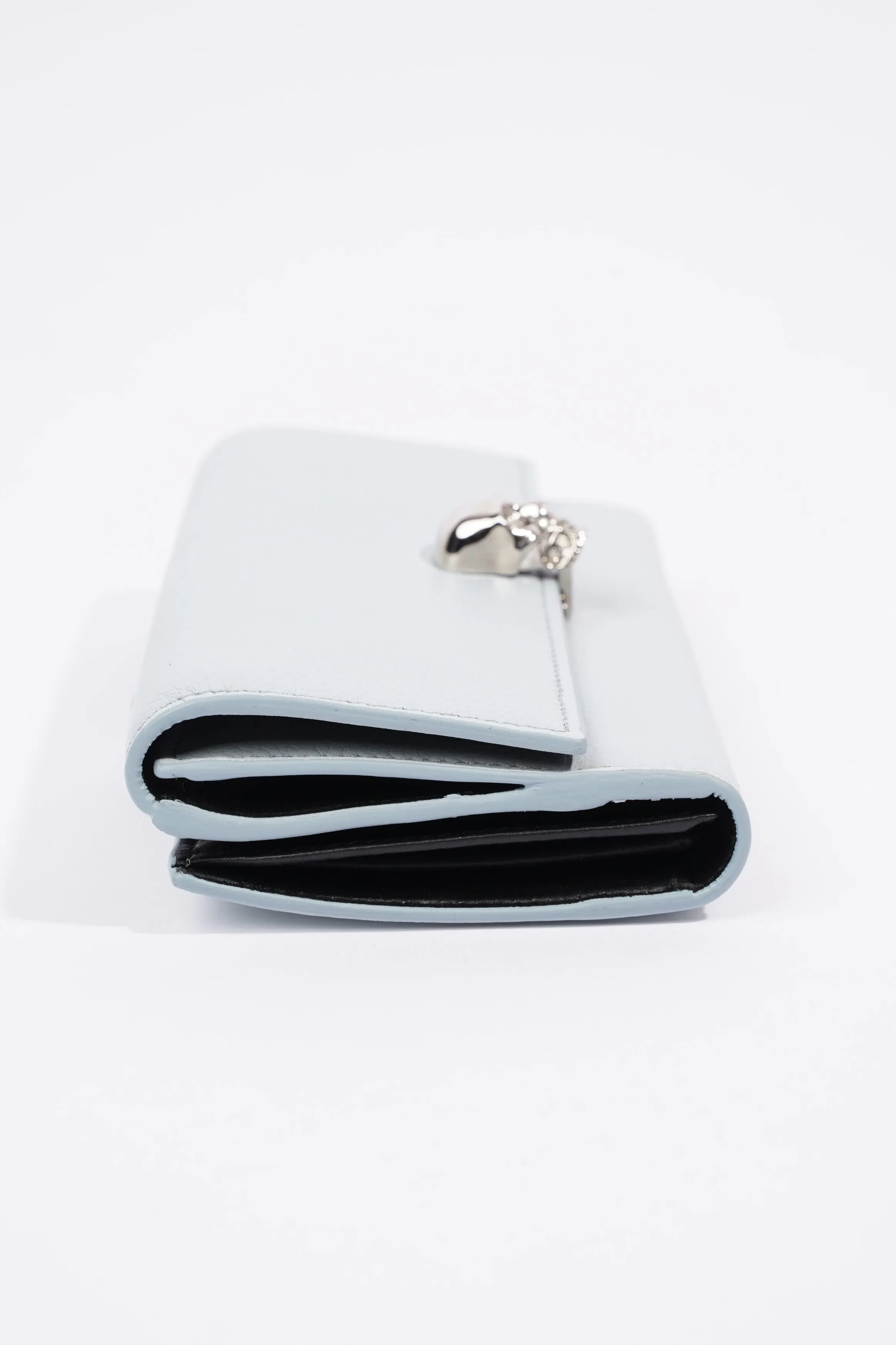 Alexander McQueen Long Wallet Light Blue Leather