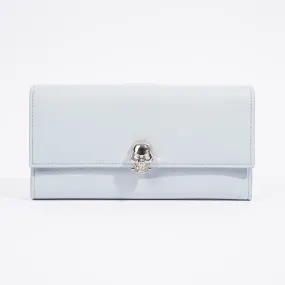 Alexander McQueen Long Wallet Light Blue Leather