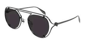 Alexander Mcqueen Sunglass Unisex Ruthenium Grey AM0365S-001