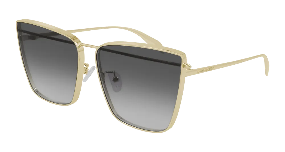 Alexander Mcqueen Sunglass Woman Gold Grey AM0298S-001