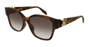 Alexander Mcqueen Sunglass Woman Havana Brown AM0370S-002