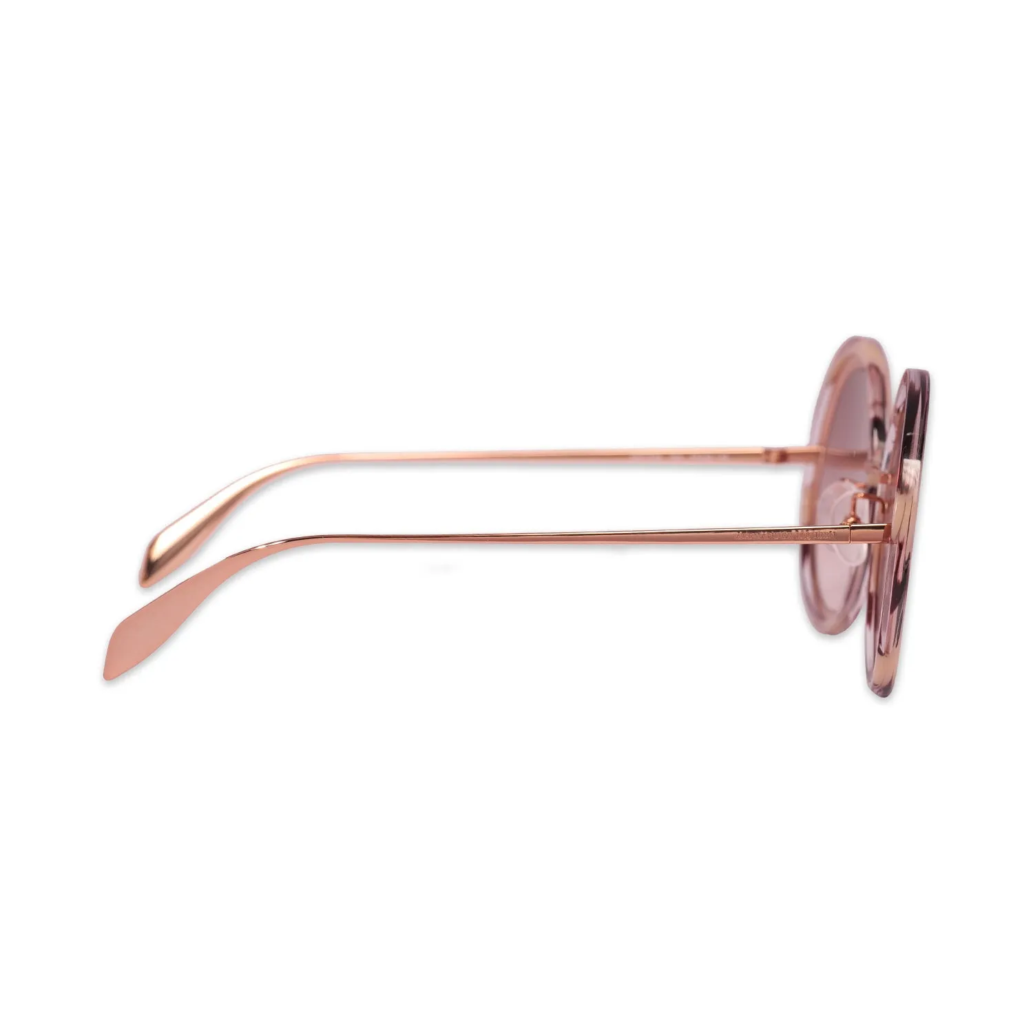 ALEXANDER MCQUEEN SUNGLASSES IN GOLD-BROWN