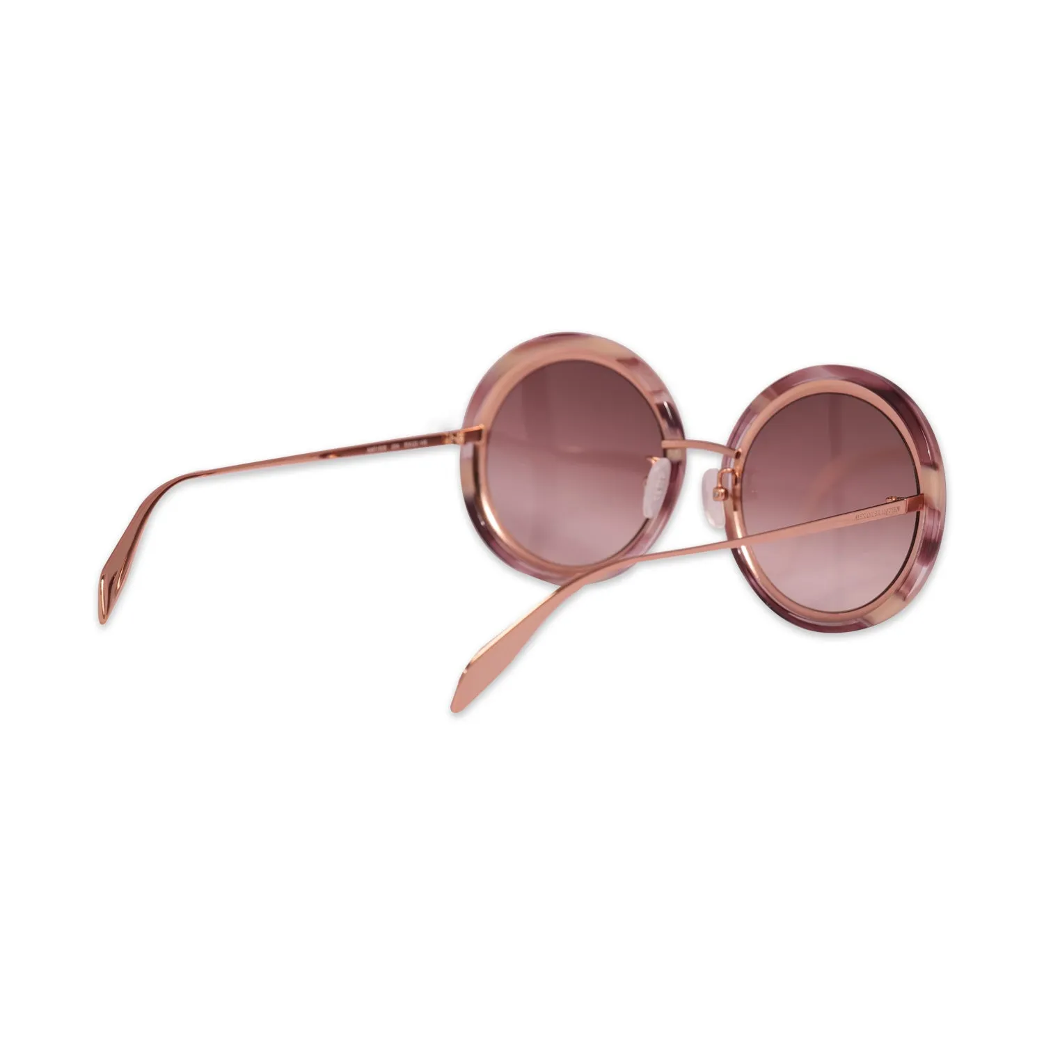 ALEXANDER MCQUEEN SUNGLASSES IN GOLD-BROWN