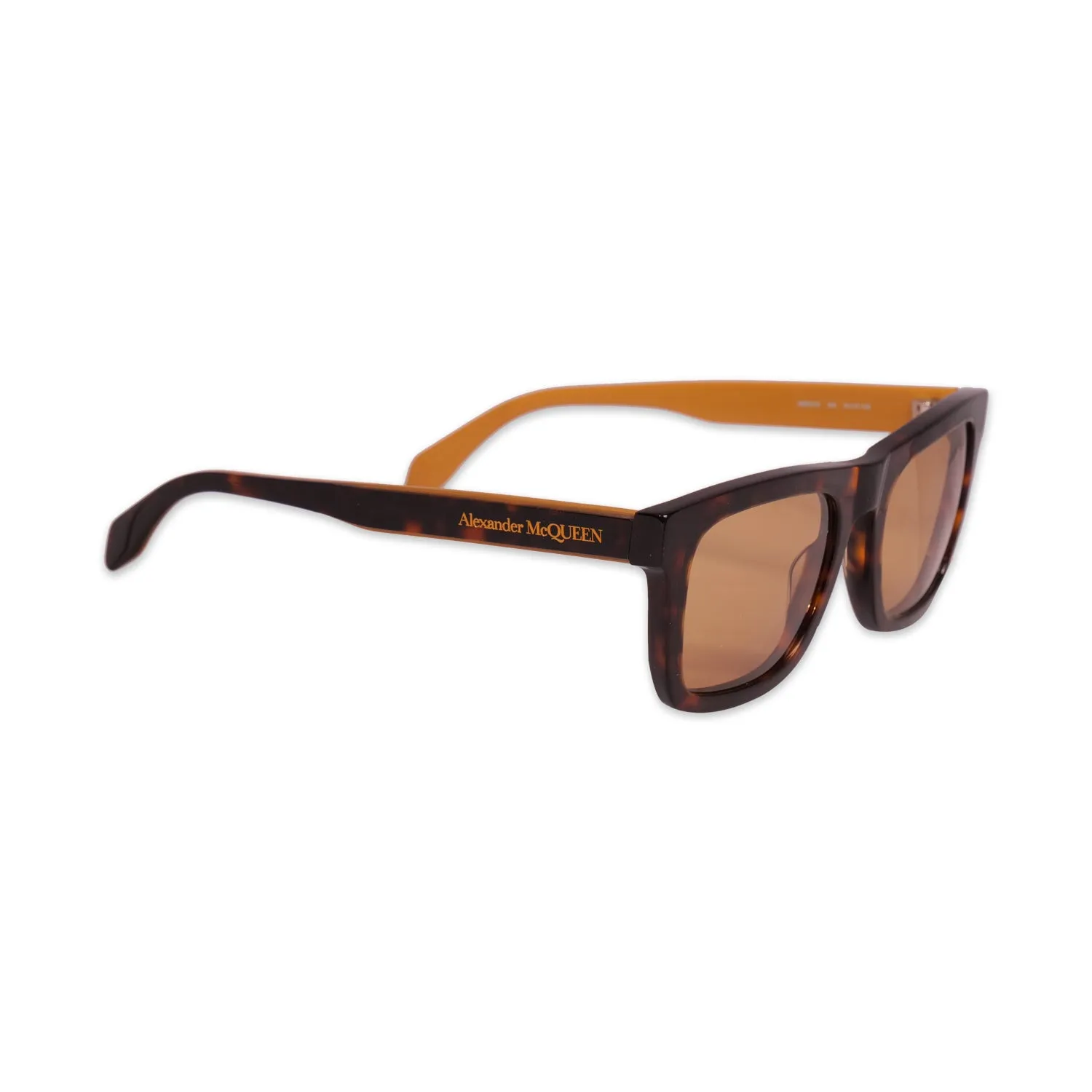 ALEXANDER MCQUEEN SUNGLASSES IN HAVANA-YELLOW