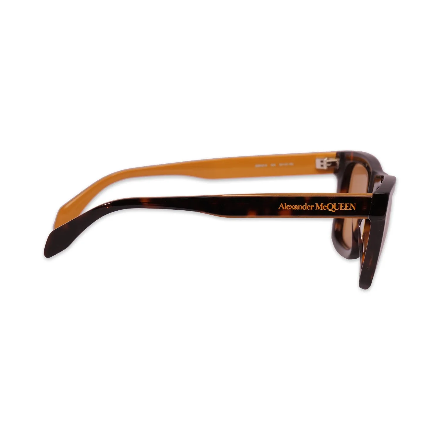 ALEXANDER MCQUEEN SUNGLASSES IN HAVANA-YELLOW