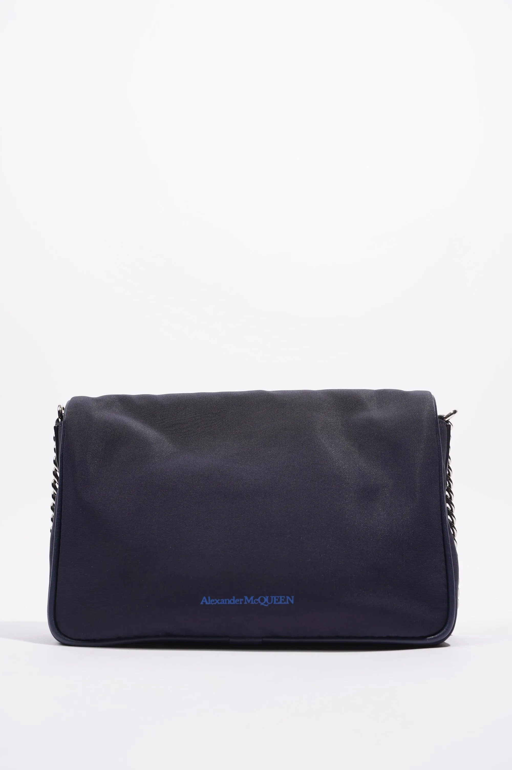 Alexander McQueen Womens Nylon Skull Bag Navy