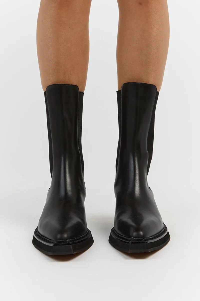 ALIAS MAE GABBI BLACK LEATHER BOOT