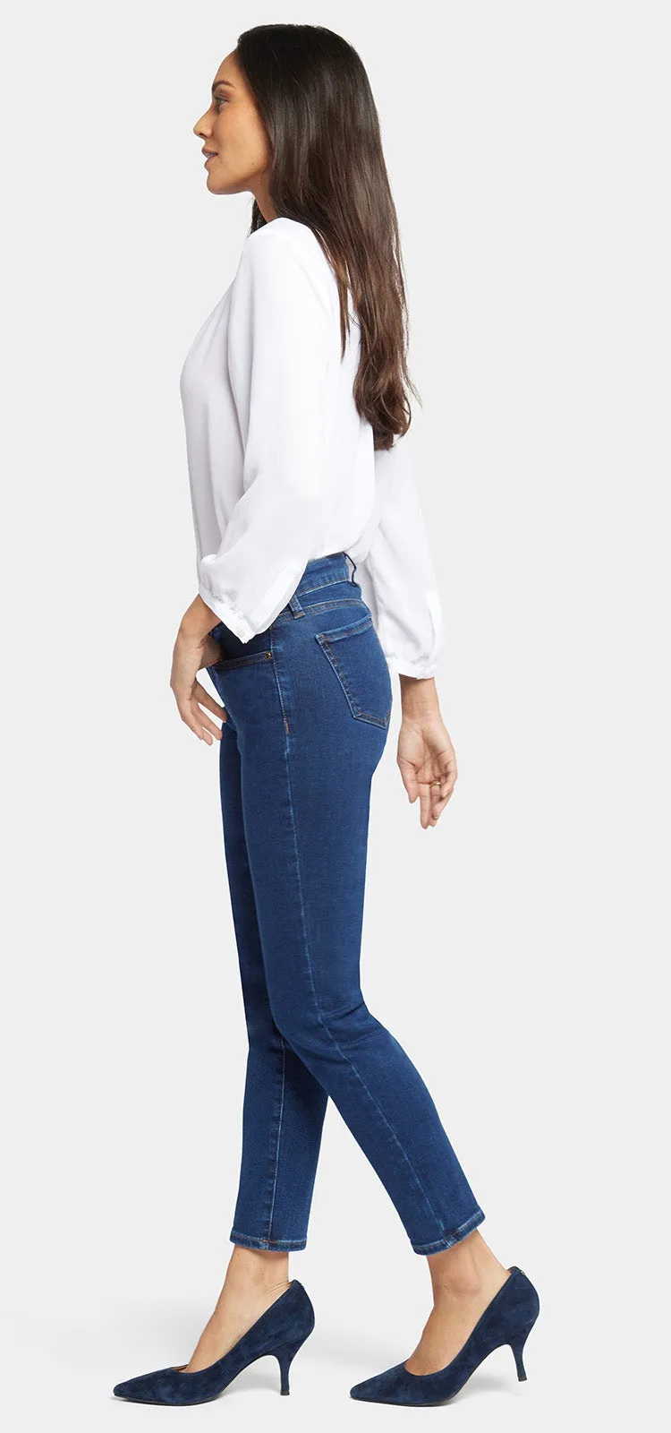 Alina Ankle Mediumblauw Premium Denim | Quinn