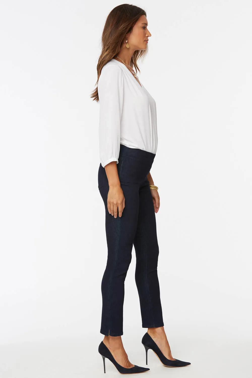 Alina Skinny Ankle Pull-On Jeans - Rinse