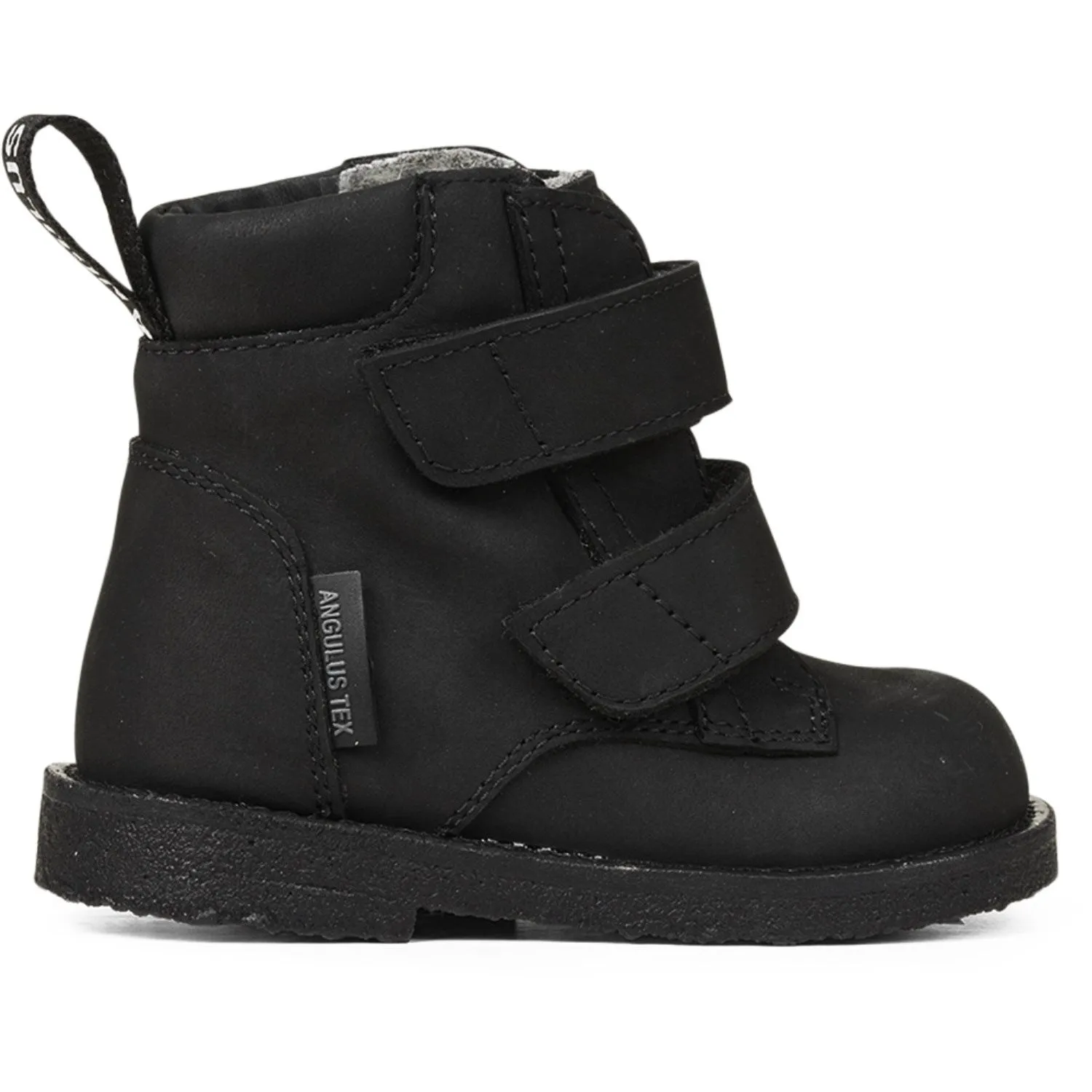 Angulus Black Beginner Tex-Boot Med logo and Velcro Closure