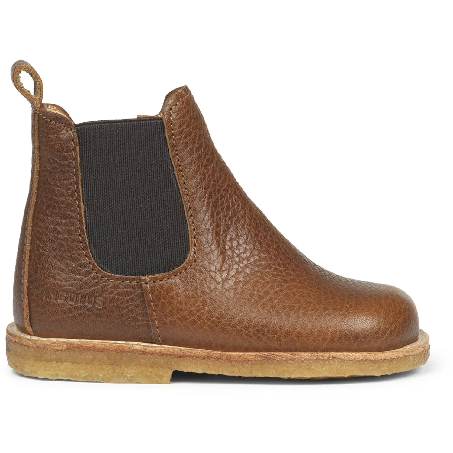 Angulus Medium Brown Classic Chelsea Boot with Elastic and Zipper