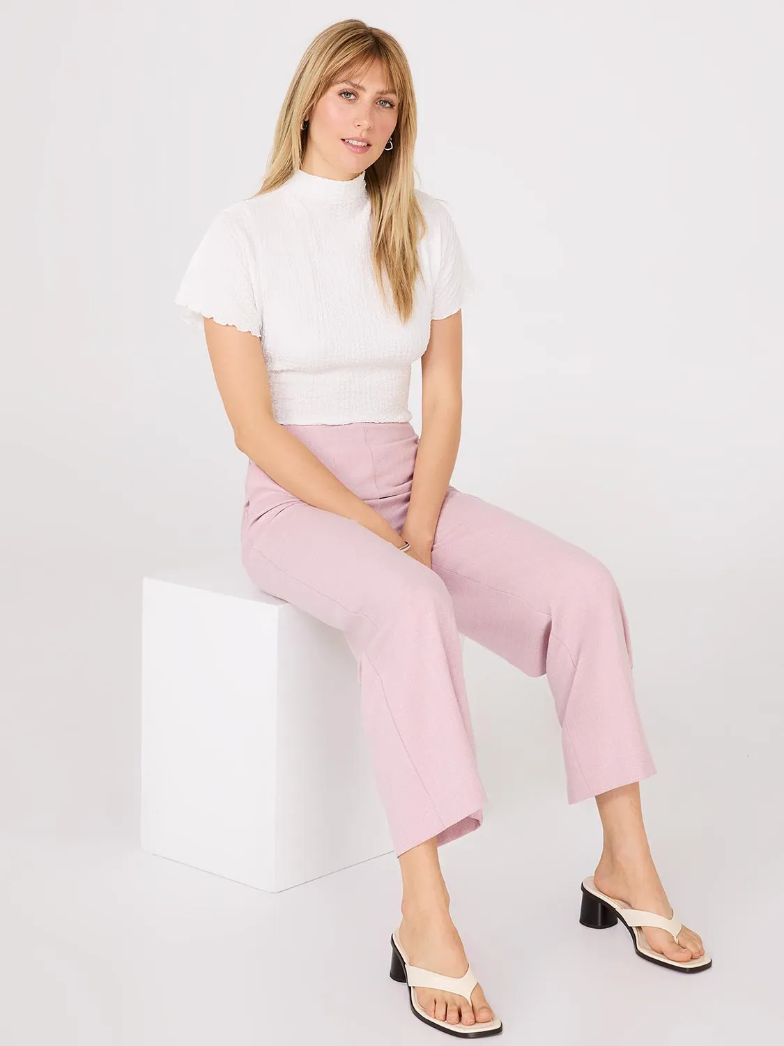 Ankle Length Straight Leg Pants