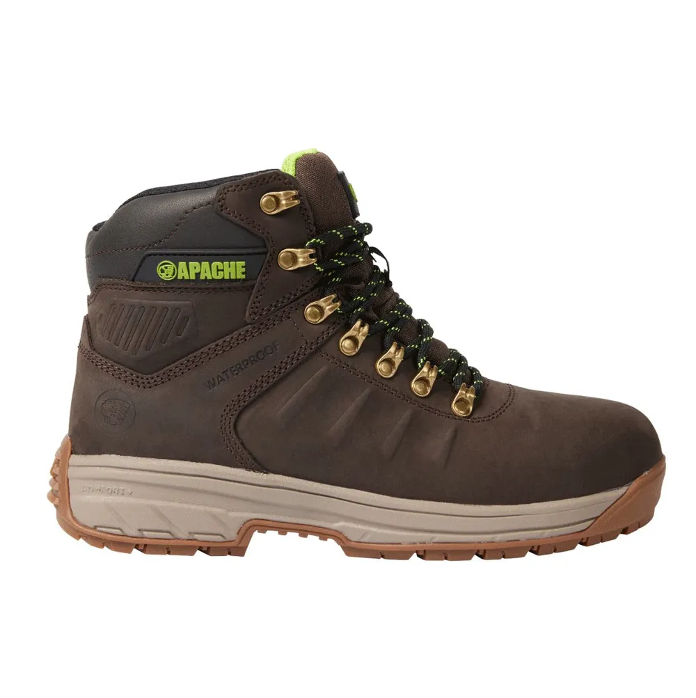 Apache Moose Jaw Leather Waterproof Safety Boot Brown