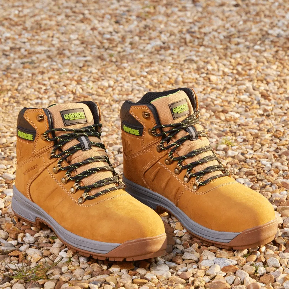 Apache Moose Jaw Leather Waterproof Safety Boot Wheat