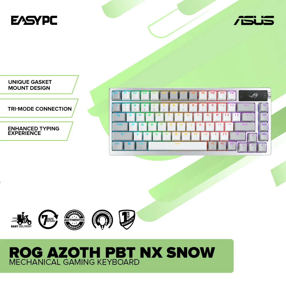 Asus ROG Azoth PBT NX Snow Mechanical Gaming Keyboard