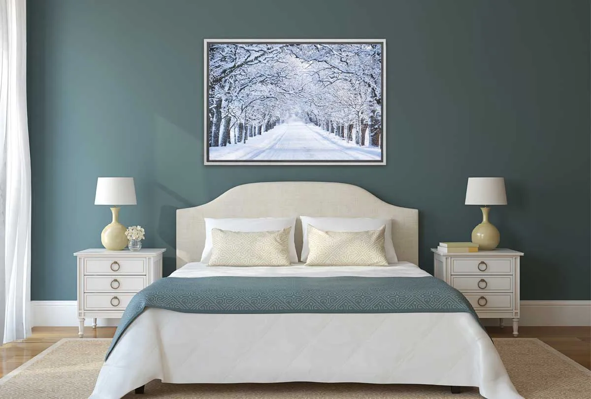 Avenue Of Snow Covered Trees | Canvas Wall Art Print