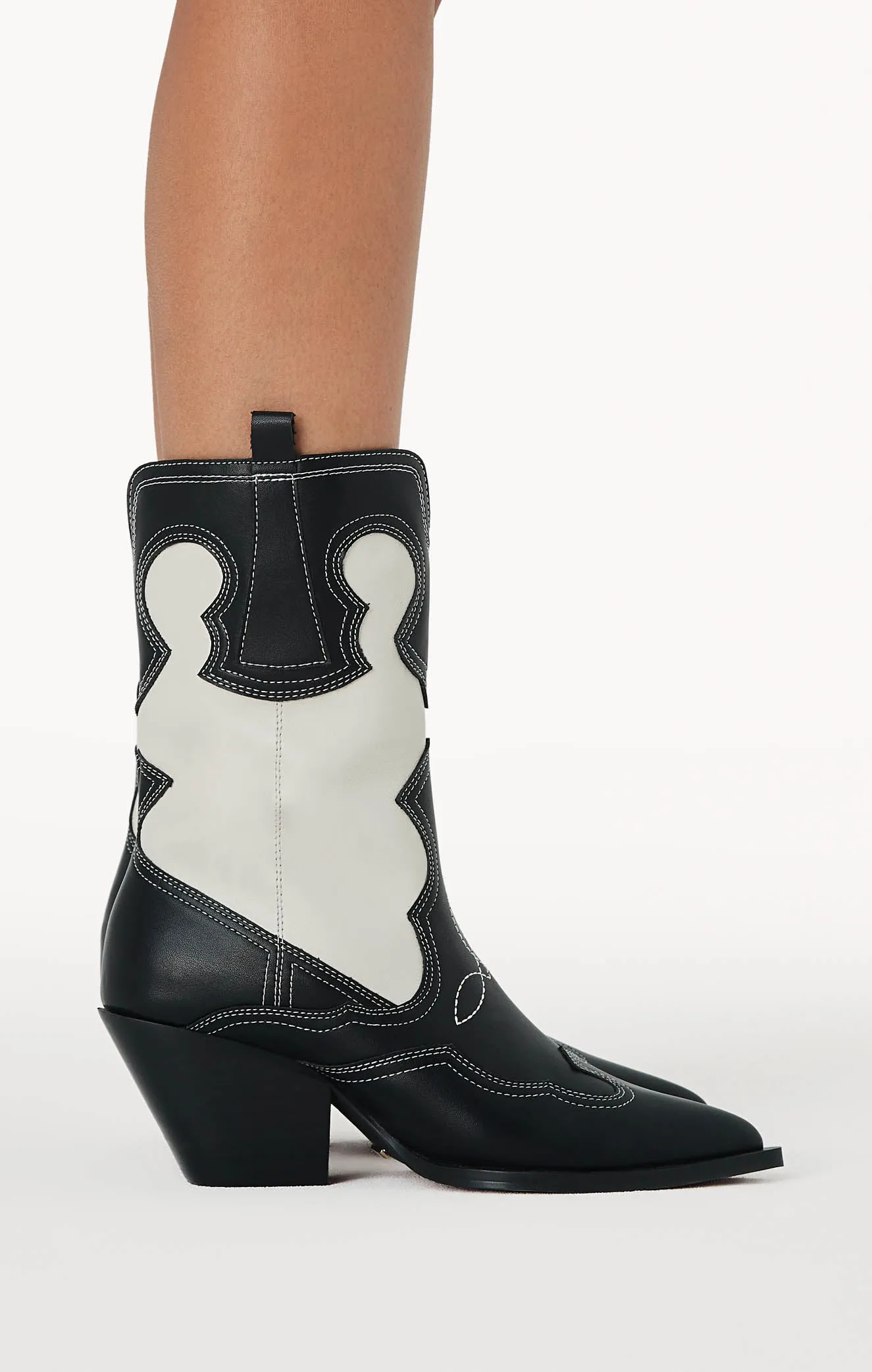 Billini Adriel Western Boot ~ Black/Ivory