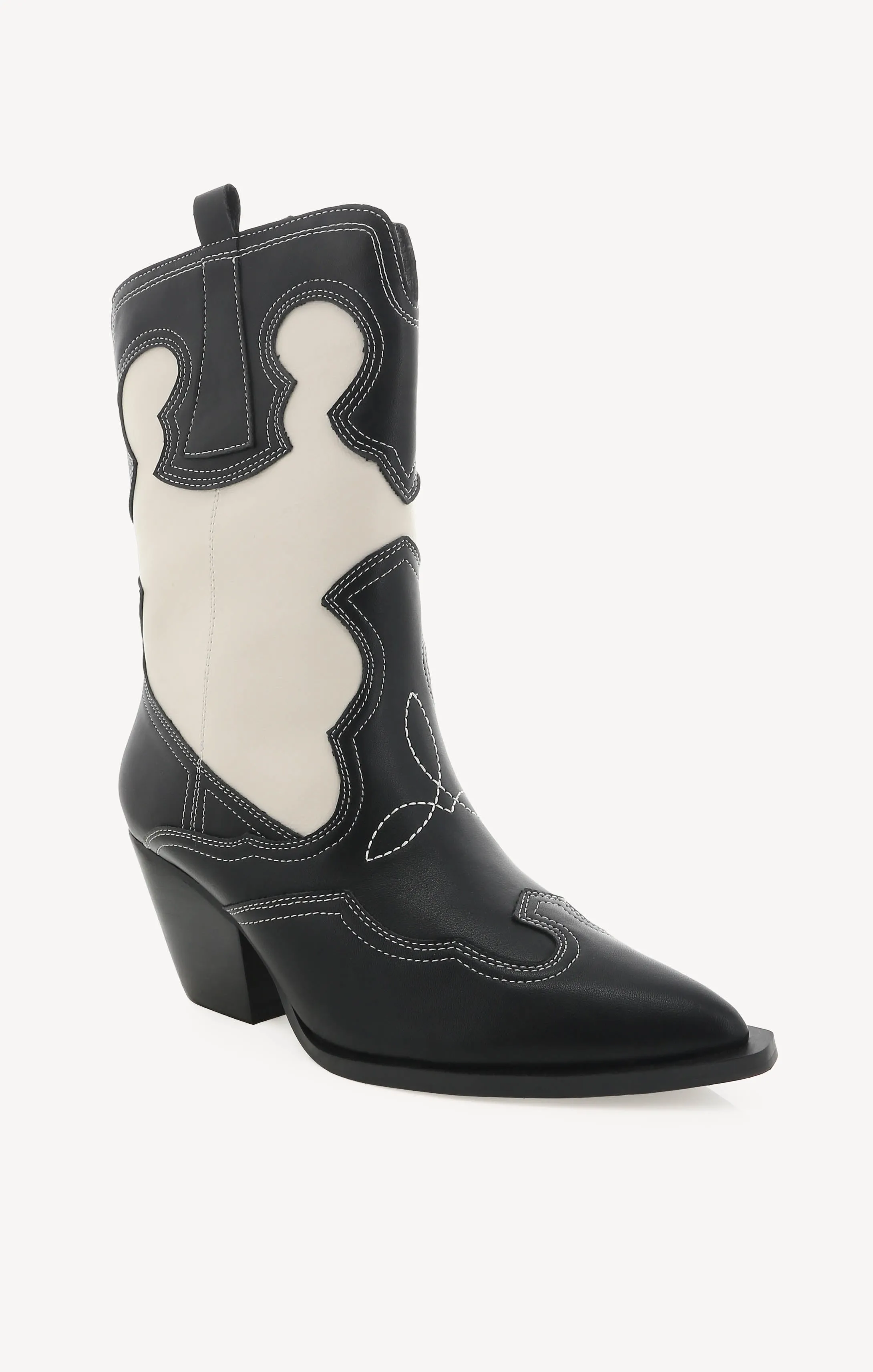 Billini Adriel Western Boot ~ Black/Ivory