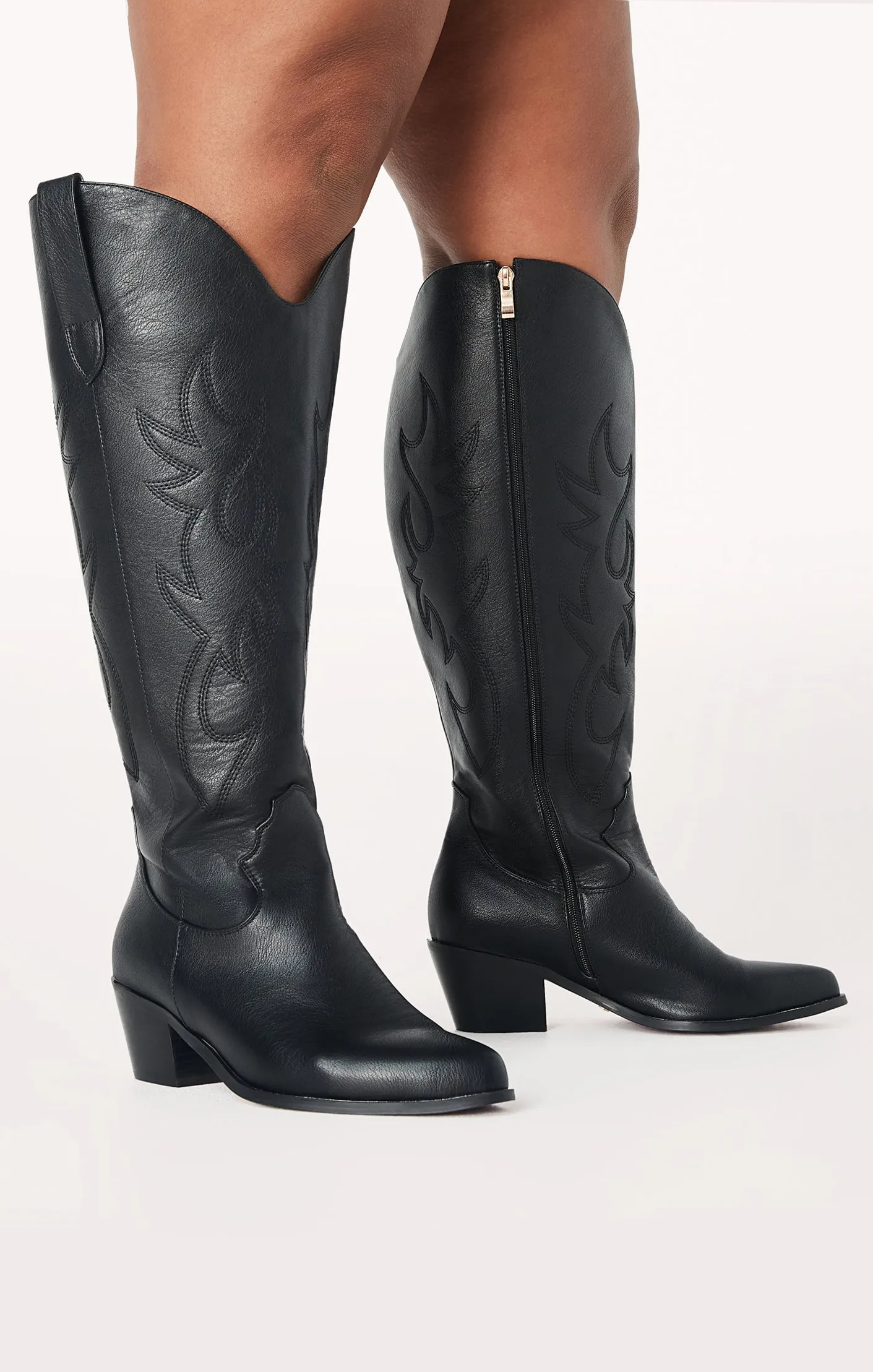 Billini Urson Curve Cowboy Boot ~ Black