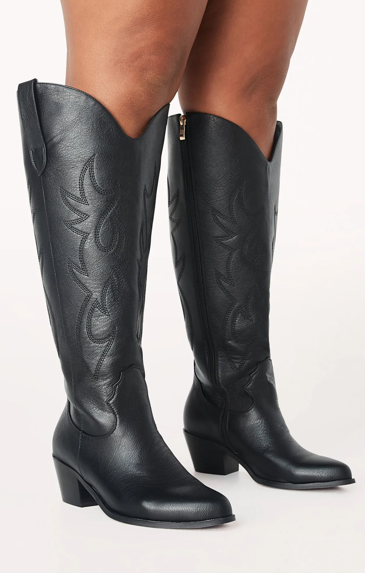 Billini Urson Curve Cowboy Boot ~ Black