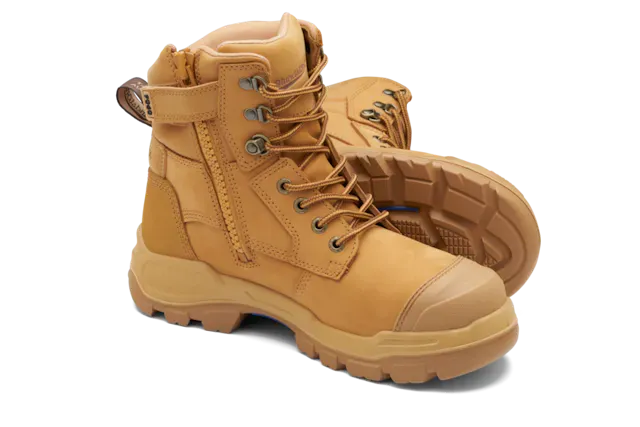 Blundstone Unisex Rotoflex Zip Safety Boot Wheat 9060