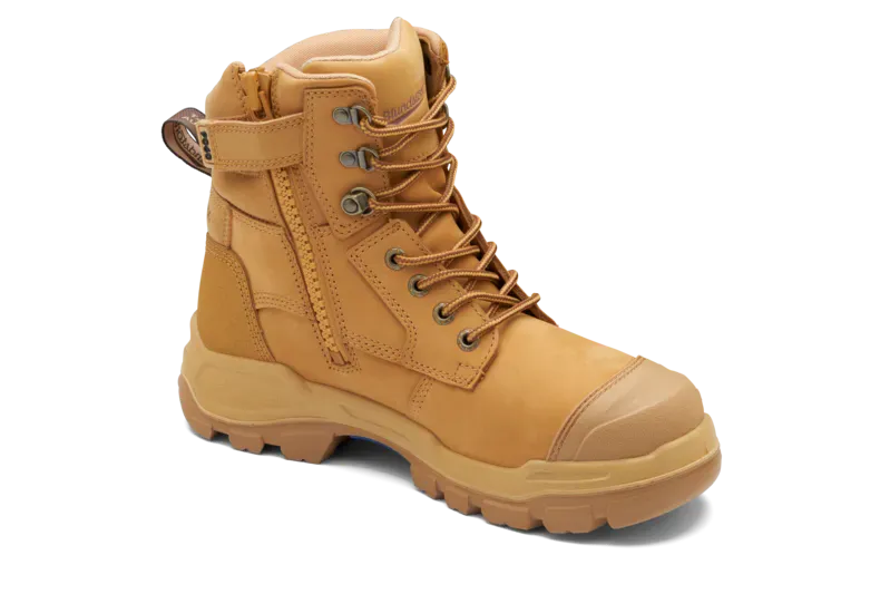 Blundstone Unisex Rotoflex Zip Safety Boot Wheat 9060