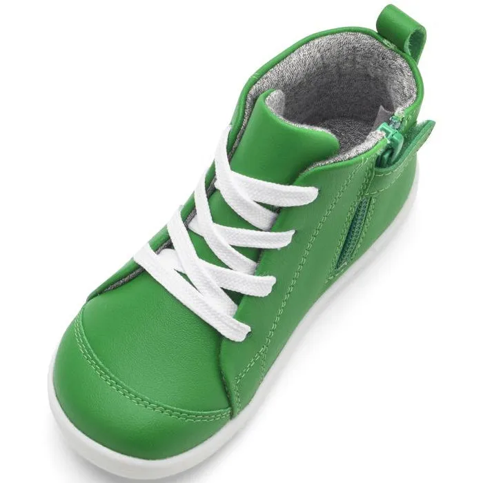 Bobux IWalk IW Alley Oop Leather Boot Emerald Green Toddlers