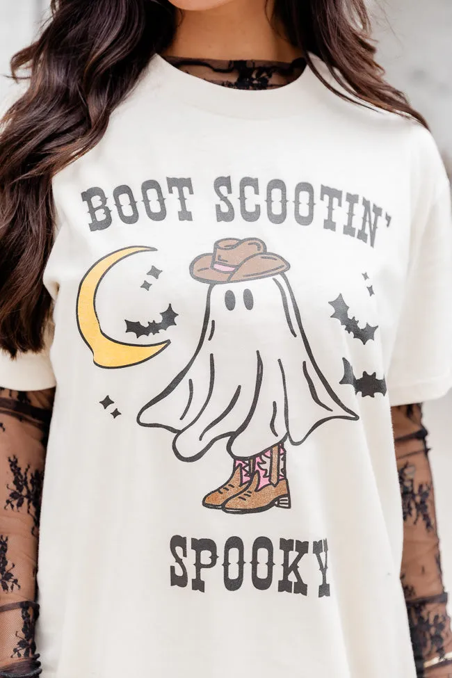 Boot Scootin Spooky Ivory Oversized Graphic tee