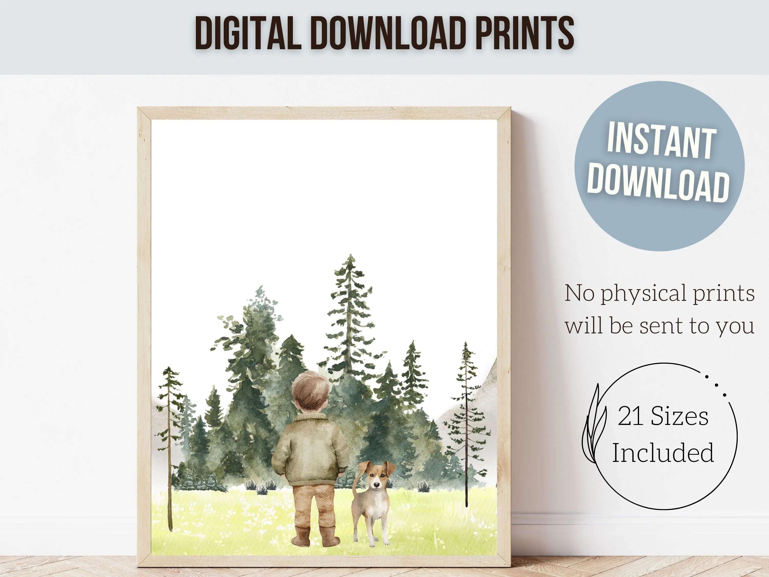 Boys Hiking Nursery Prints