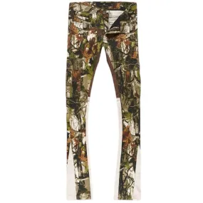 Boys Jordan Craig Martin Camo Stacked Cargo Denim Jeans in Oak JTF222CB