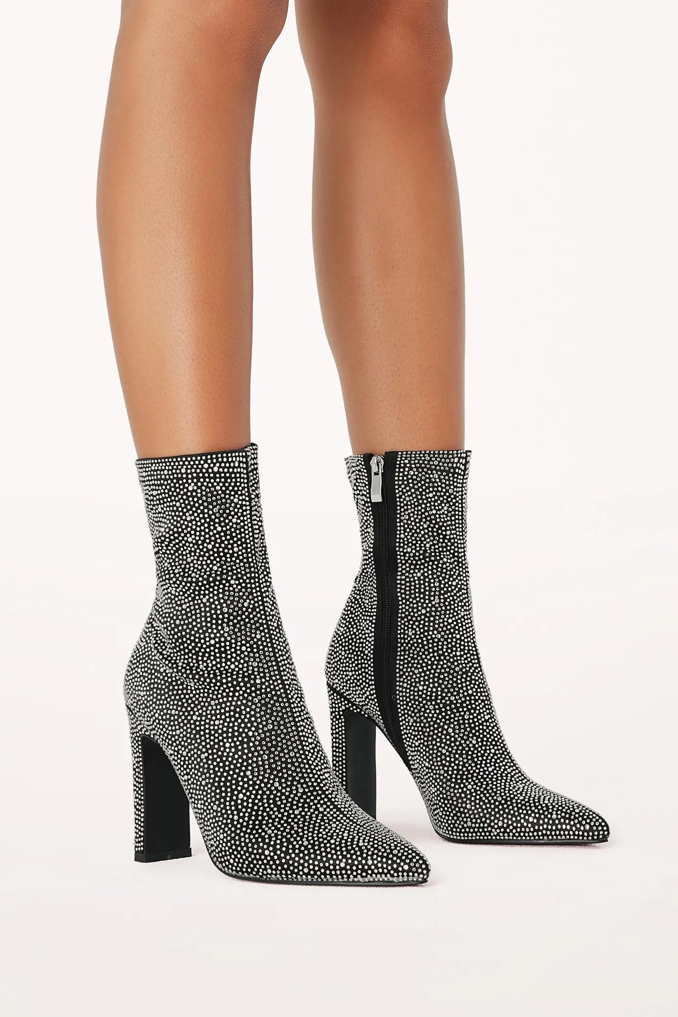 Brittany Ankle Boot - Black Rhinestone