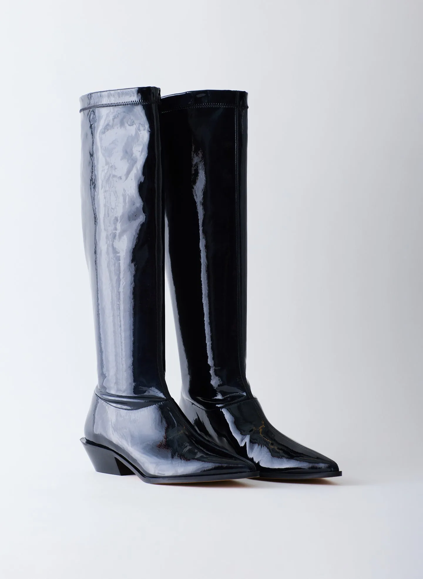 Bronson Faux Patent Leather Boot - Narrow Calf