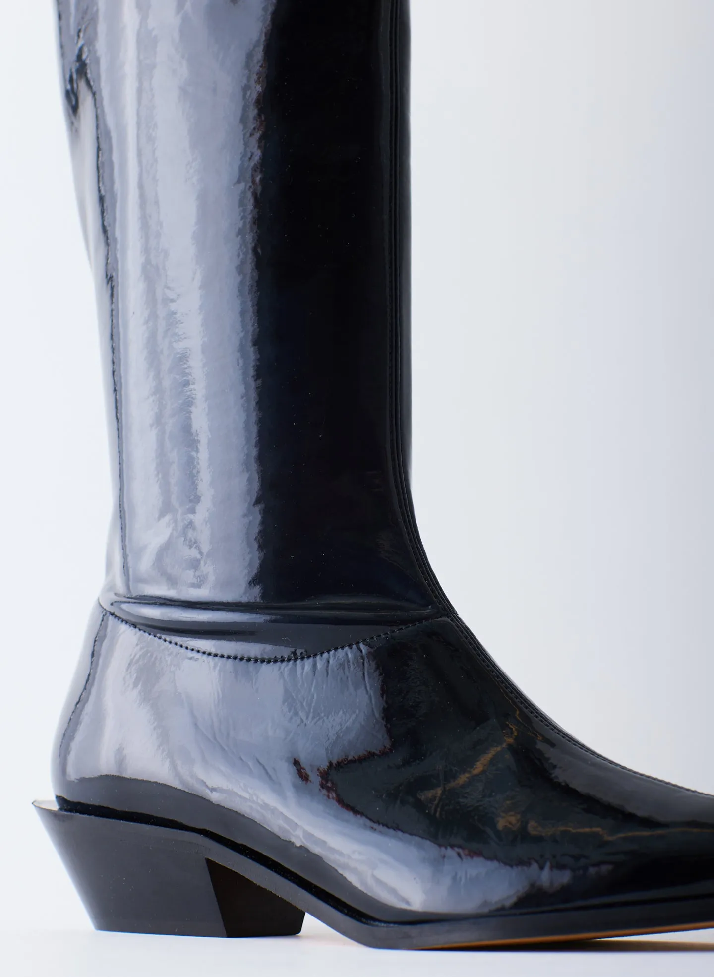 Bronson Faux Patent Leather Boot - Narrow Calf