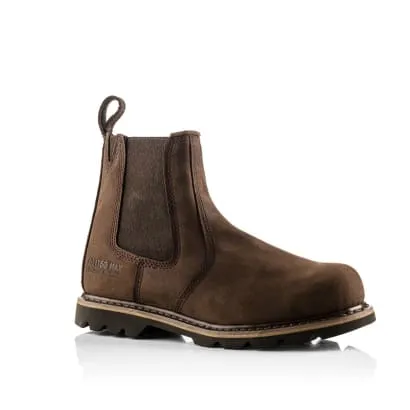 Buckflex Safety Dealer Boot: Brown Oil Buckbootz B1150