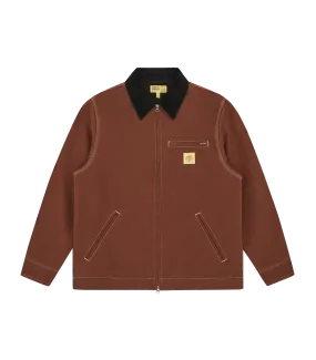 CANVAS LINED WORK JACKET - BROWN