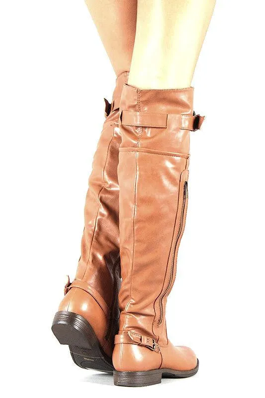 Caramel Over-the-knee Flat Boots