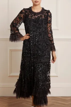 Celia Long Sleeve Ankle Gown