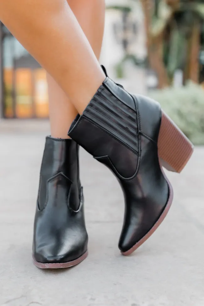 Cheyenne Black Pointed Toe Western Boot FINAL SALE