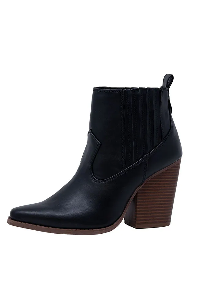 Cheyenne Black Pointed Toe Western Boot FINAL SALE