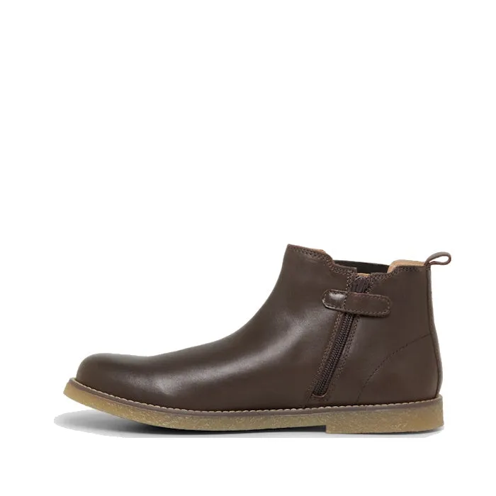 Clarks Kids Chelsea II Youths Leather Boot Dark Brown