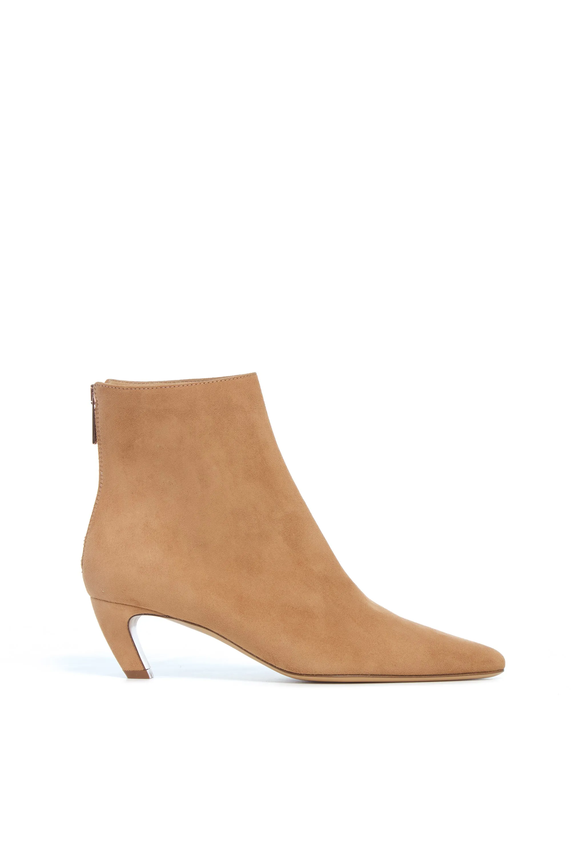 Clayton Ankle Boot in Dark Camel Suede