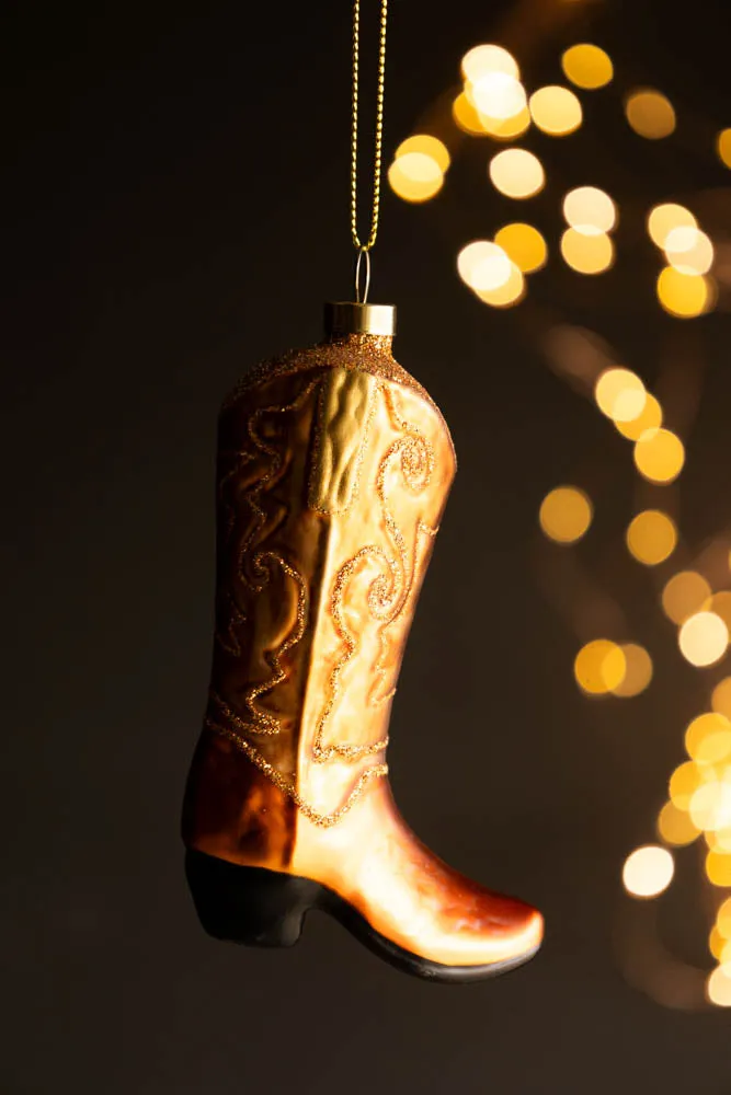 Cowboy Boot Christmas Tree Decoration