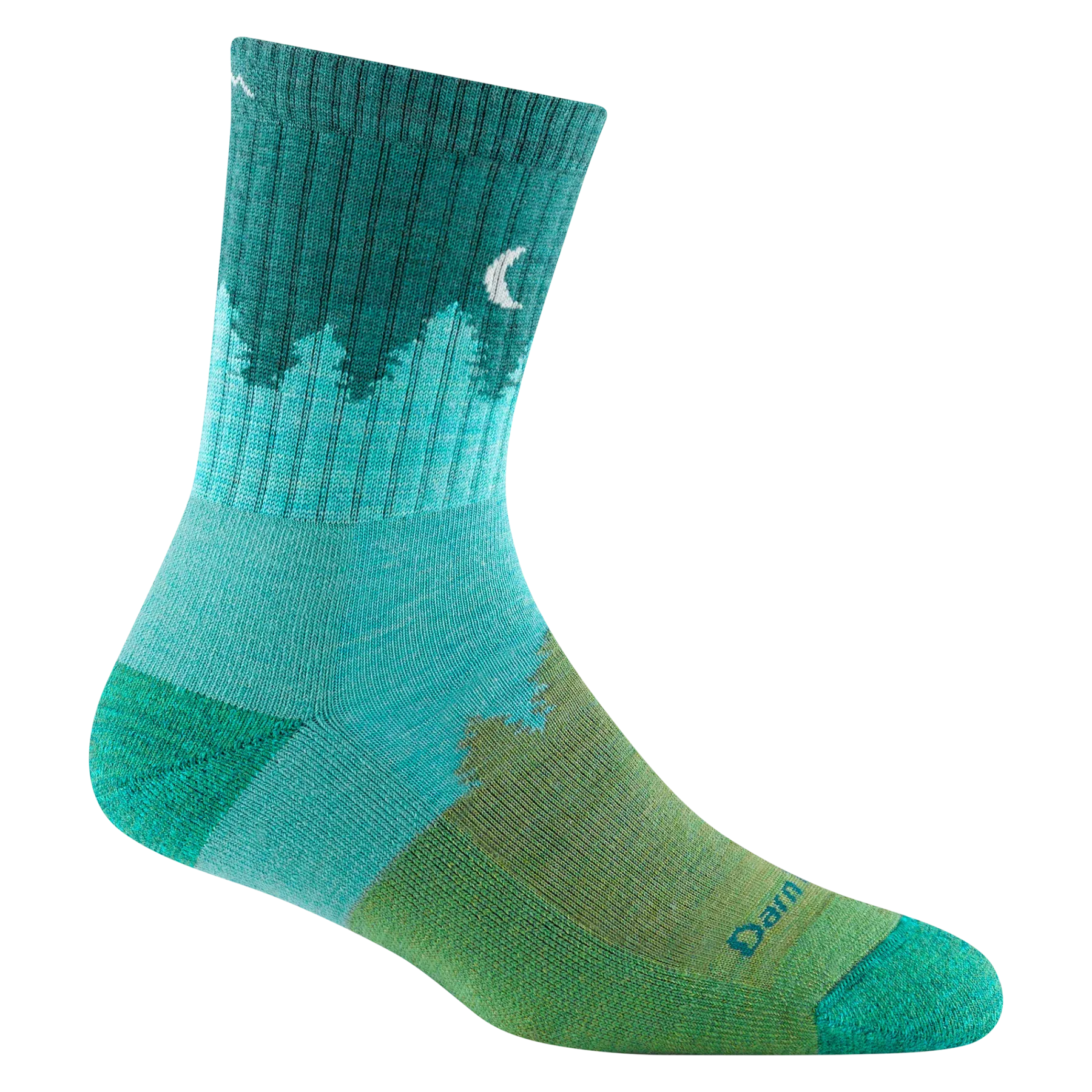 Darn Tough 1971 Women's Treeline Micro Crew Midweight Hiking Sock - Aqua