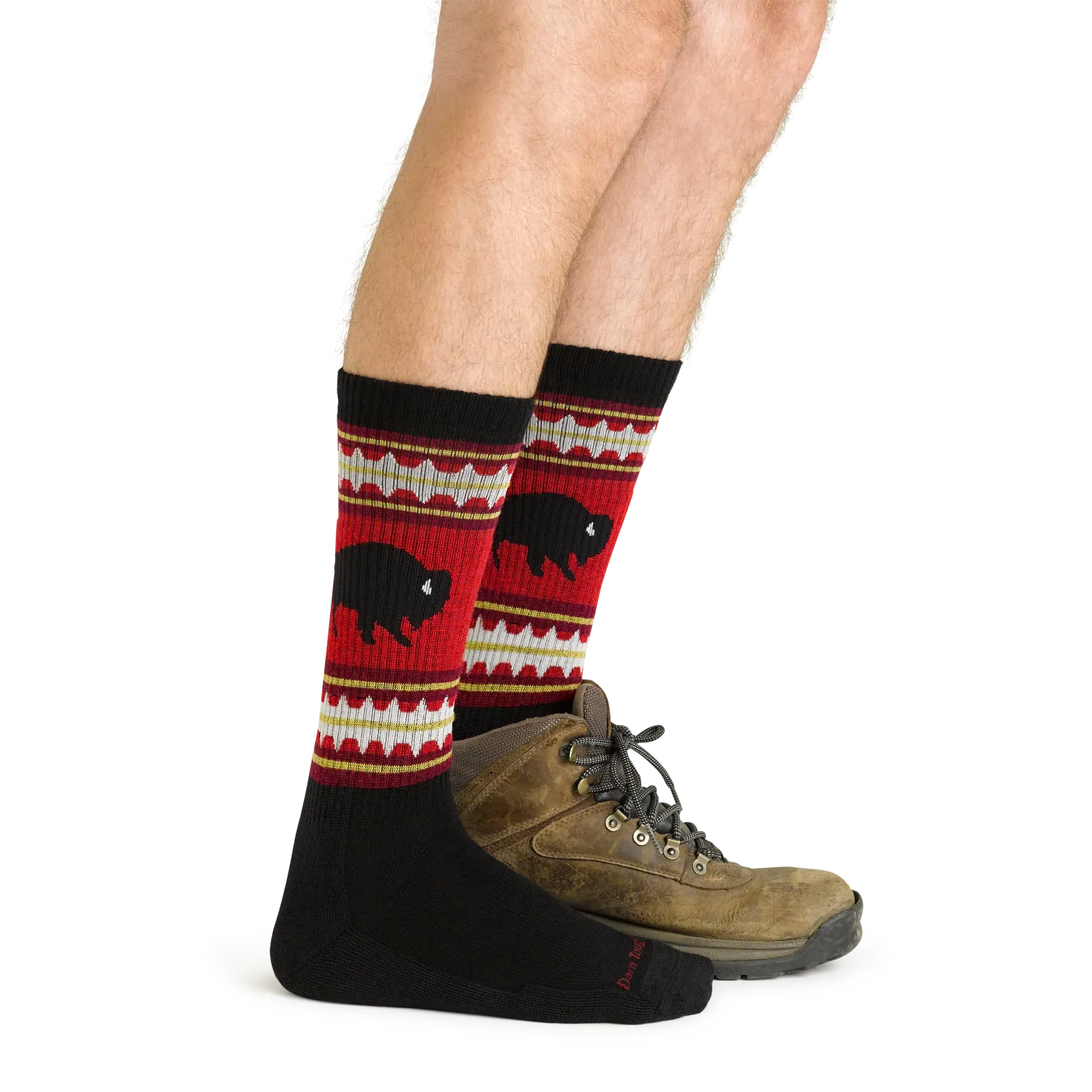 Darn Tough 1980 Men's VanGrizzle Boot Midweight Hiking Sock - Black