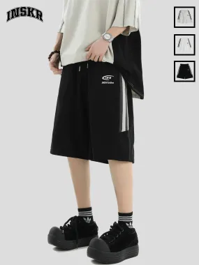 Drawstring Athleisure Knee Shorts