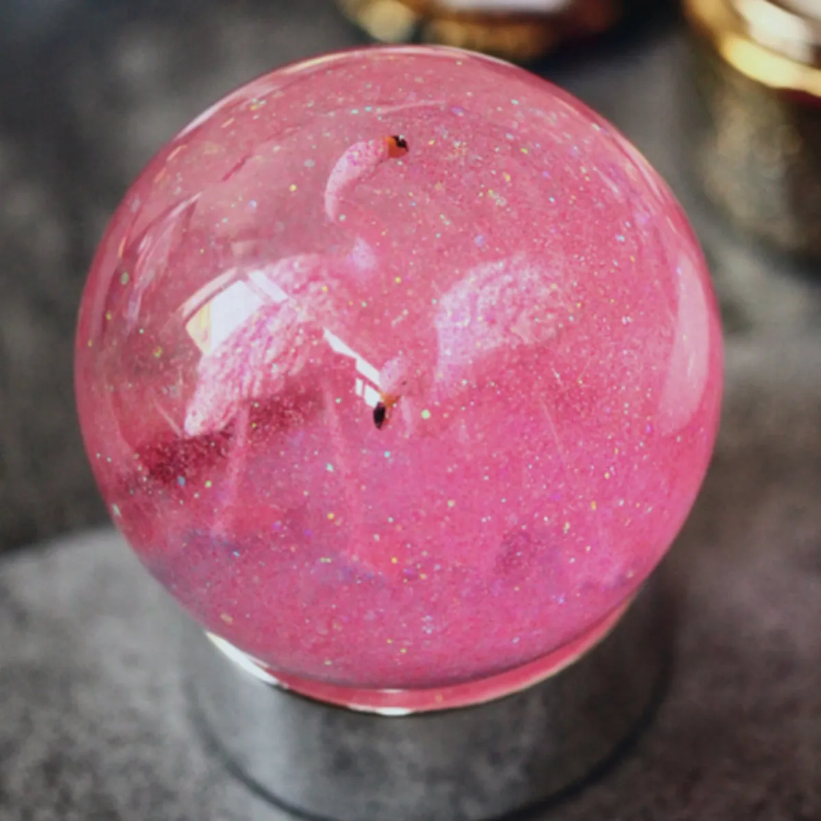 Flamingo Snow Globe